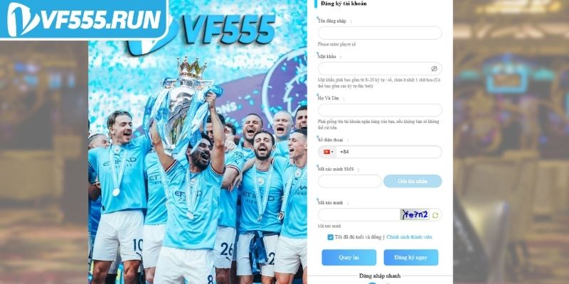 Đăng Ký VF555 – Bước Đầu Tiên Để Trải Nghiệm Cá Cược 2 Truy cập trang chủ VF555
