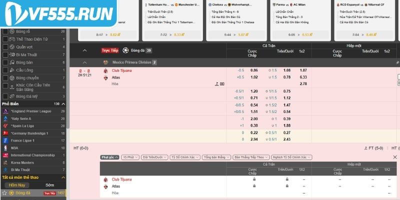 Sảnh TF VF555 – Điểm Đến Hoàn Hảo Cho Cược Thủ Thể Thao 2 Lý do anh em nên chọn sảnh TF