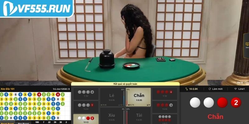 Chơi Xóc đĩa VF555 online có chiến lược